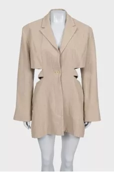Fitted dress with decorative cutouts