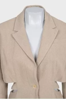 Fitted dress with decorative cutouts