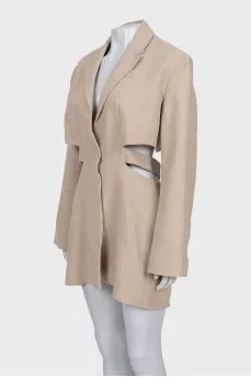 Fitted dress with decorative cutouts