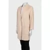 Beige V-neck coat