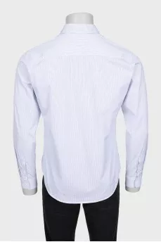 Men's white striped shirt