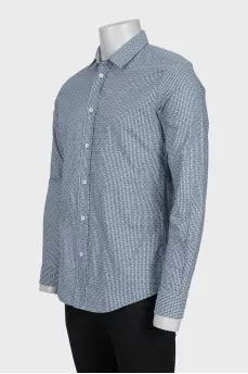 Men's green printed shirt
