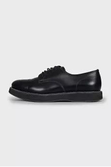 Black leather lace-up brogues
