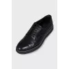 Black leather lace-up brogues