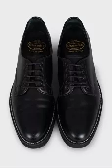 Black leather lace-up brogues