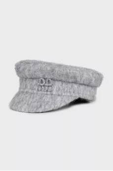 Gray cap with brand logo