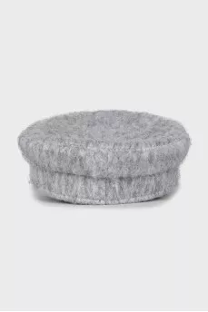 Gray cap with brand logo