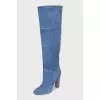 Light blue suede boots