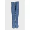 Light blue suede boots