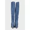 Light blue suede boots
