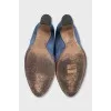 Light blue suede boots