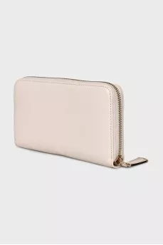 Beige studded wallet