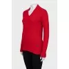 Cashmere pullover of red color