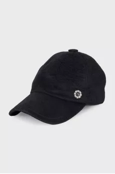 Cashmere cap with logo