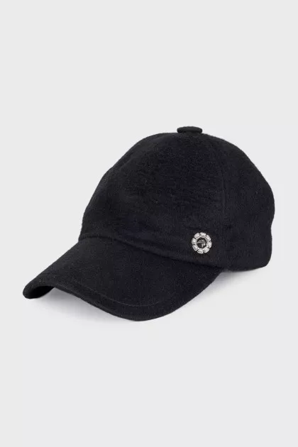 Cashmere cap with logo