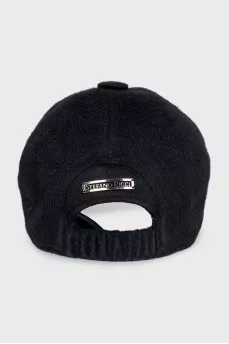 Cashmere cap with logo