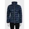 Blue jacket with a floral pattern