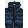 Blue jacket with a floral pattern