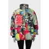 Combined oversized down jacket