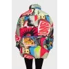 Combined oversized down jacket