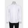Men's shirt decorated with embroidery