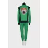 Green suit with embroidery on the back