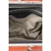 Rectangular leather bag with chain
