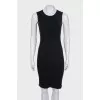 Black dress made of cashmere, wool and silk