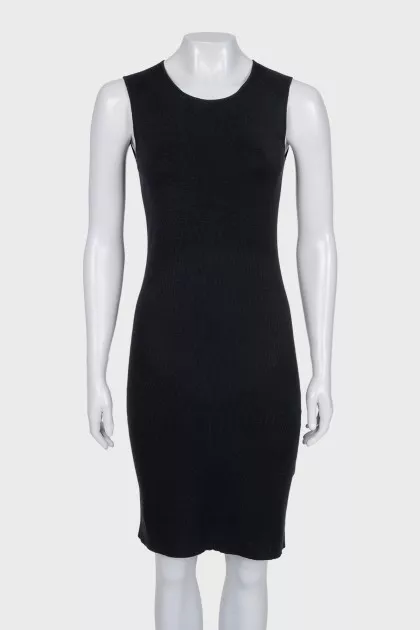 Black dress made of cashmere, wool and silk