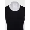 Black dress made of cashmere, wool and silk
