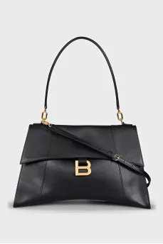 Hourglass bag with gold-tone hardware