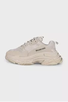 Кроссовки бежевого цвета Triple S