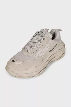 Кроссовки бежевого цвета Triple S