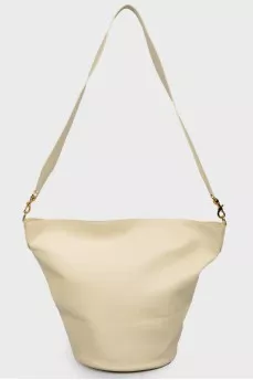 A bag with a round bottom on a belt