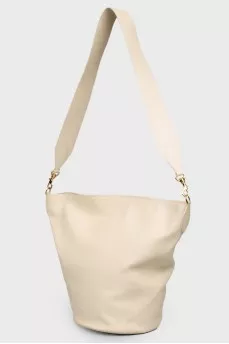 A bag with a round bottom on a belt