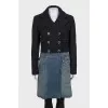 Double-breasted combination coat