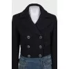 Double-breasted combination coat