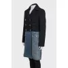 Double-breasted combination coat