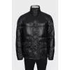 Men's down jacket with a hidden hood