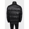 Men's down jacket with a hidden hood