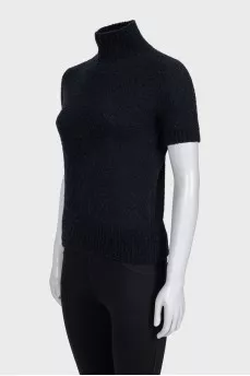Black turtleneck top