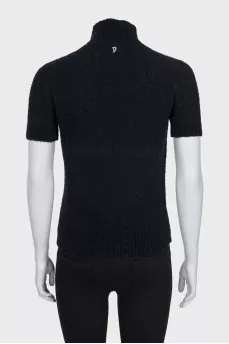 Black turtleneck top