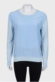 Long sleeve shirt made of silk and wool