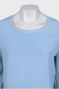 Long sleeve shirt made of silk and wool
