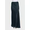 Satin blue maxi skirt