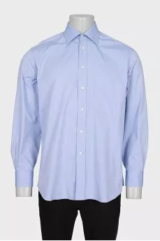 Men's light blue button-down shirt