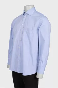 Men's light blue button-down shirt