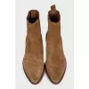 Suede Chelsea boots with heels
