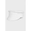 White cap with branded embroidery