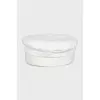 White cap with branded embroidery